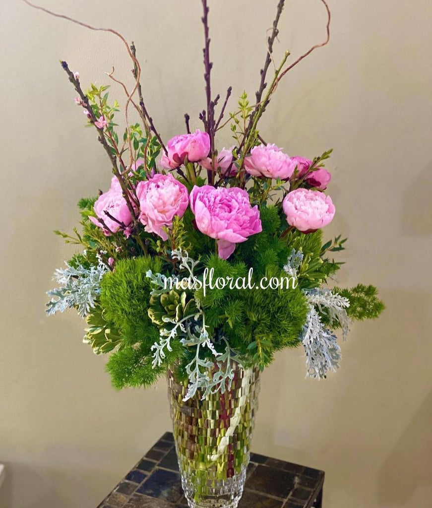 Peonias y green