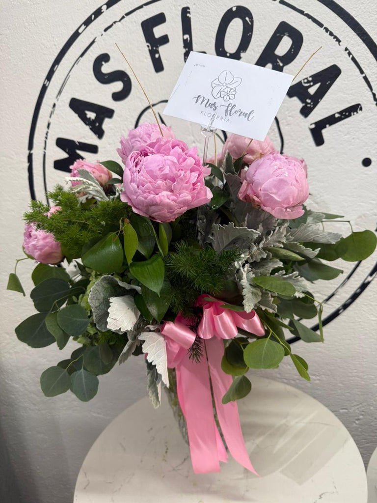 Peonias rosas